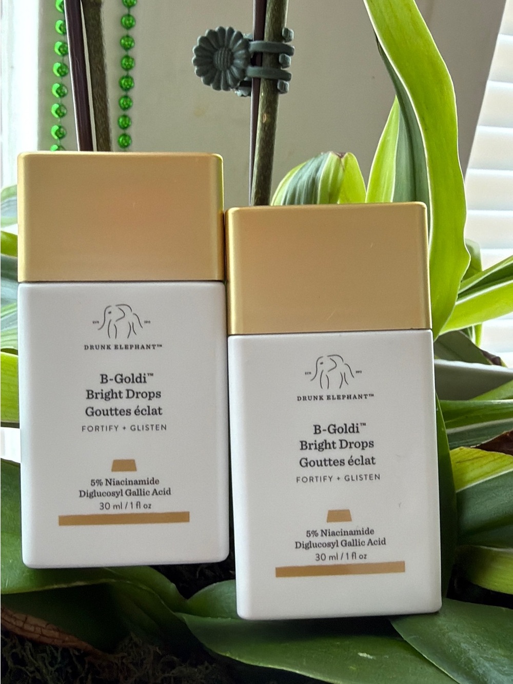 Drunk Elephant B-Goldi Bright Drops Serum - Gold and White Packaging